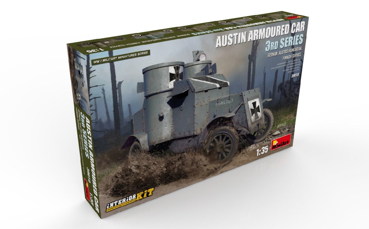 Miniart 39010 AUSTIN ARMORED CAR 3rd SERIES: GERMAN, AUSTRO-HUNGARIAN, FINNISH SERVICE. INTERIOR KIT 1/35 – image 2