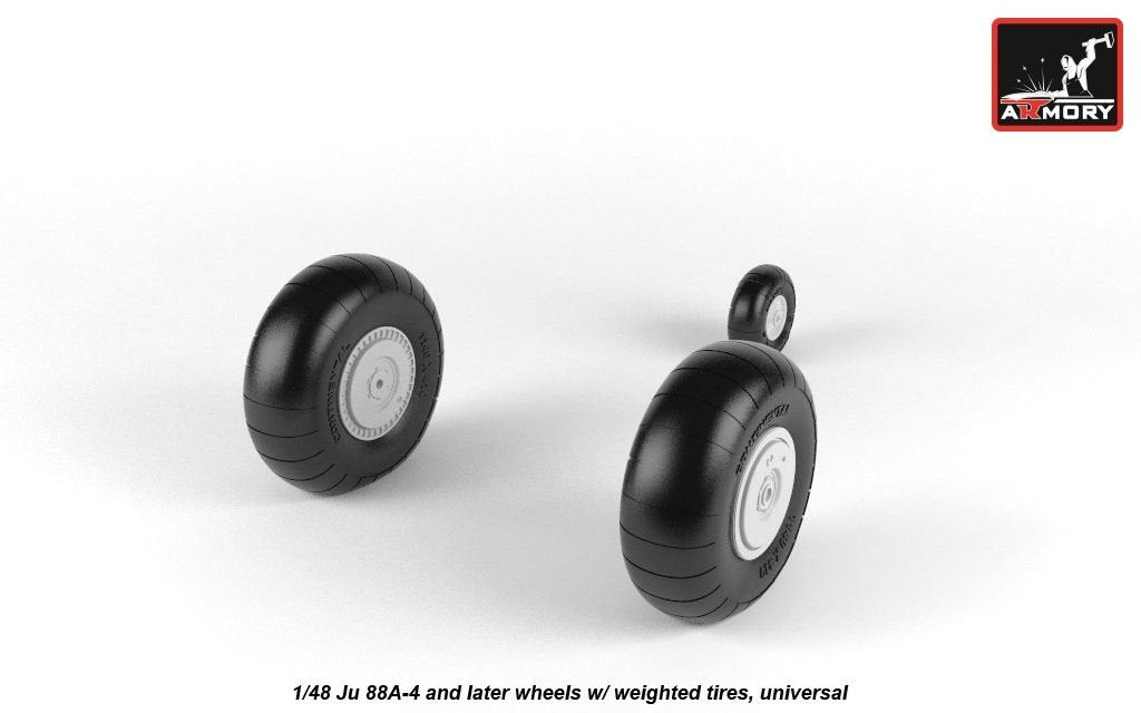 Armory Models AW48202 Junkers Ju 88 late wheels w/ weighted tires 1/48 – zdjęcie 3