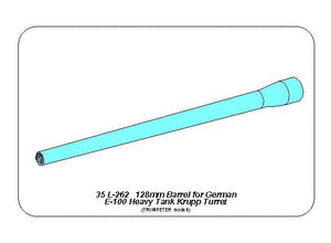 Aber 35L-262 Lufa 128mm do niemieckiego czołgu E-100 z wieżą Krupp 1/35 – zdjęcie 8