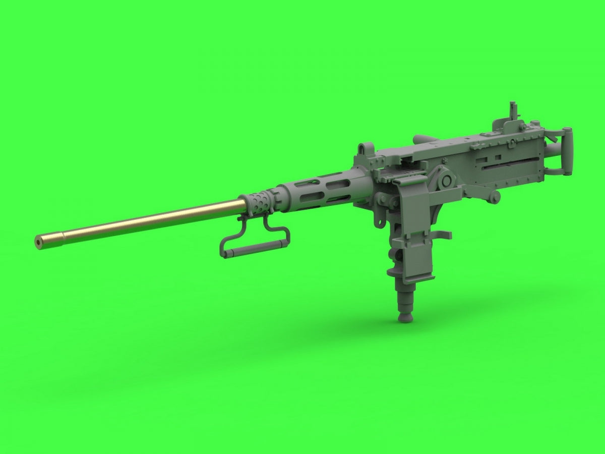 Master GM-35-069 Browning M2HB .50 cal (12.7mm) - machine gun with tank mount - early WWII period (D69820 cradle with D68375 small ammo box) 1/35 – image 11