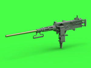 Master GM-35-069 Browning M2HB .50 cal (12.7mm) - machine gun with tank mount - early WWII period (D69820 cradle with D68375 small ammo box) 1/35 – image 11