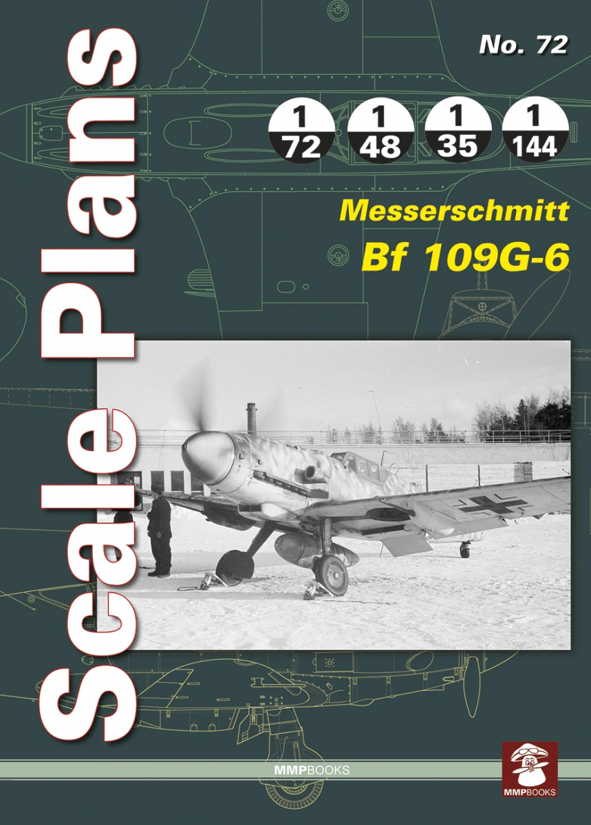 MMP Books 49715 Plans à l'échelle n° 72 Messerschmitt Bf 109 G-6 EN