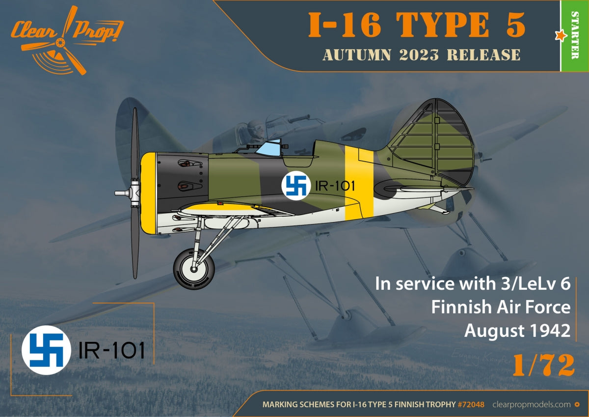 Clear Prop! CP72048 I-16 type 5 In Finnish Service STARTER KIT 1/72 – immagine 7