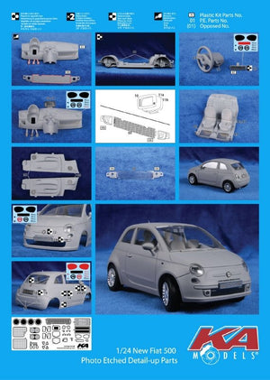 KA Models KE-24045 FIAT500 DETAIL-UP ETCHED PART 1/24 – image 2