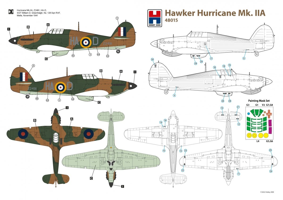 Hobby 2000 48015 Hawker Hurricane Mk.IIA 1/48 – image 2