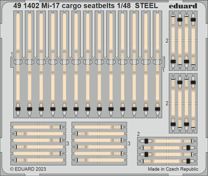 Eduard 491402 Mi-17 cargo seatbelts STEEL Trumpeter 1/48