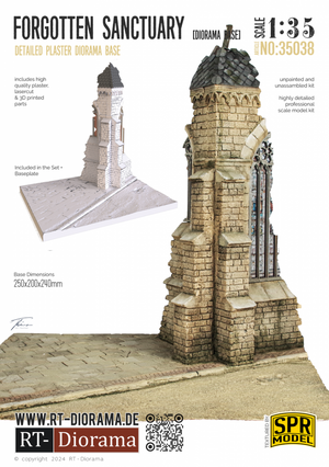 RT-Diorama 35038 Diorama Base: Small Church Corner &amp;quot;Forgotten Sanctuary&amp;quot; 1/35