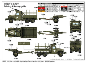 I Love Kit 63567 CCKW-352 with M2A1 105MM Howitzer - Machine Gun Turret Version 1/35 – zdjęcie 5