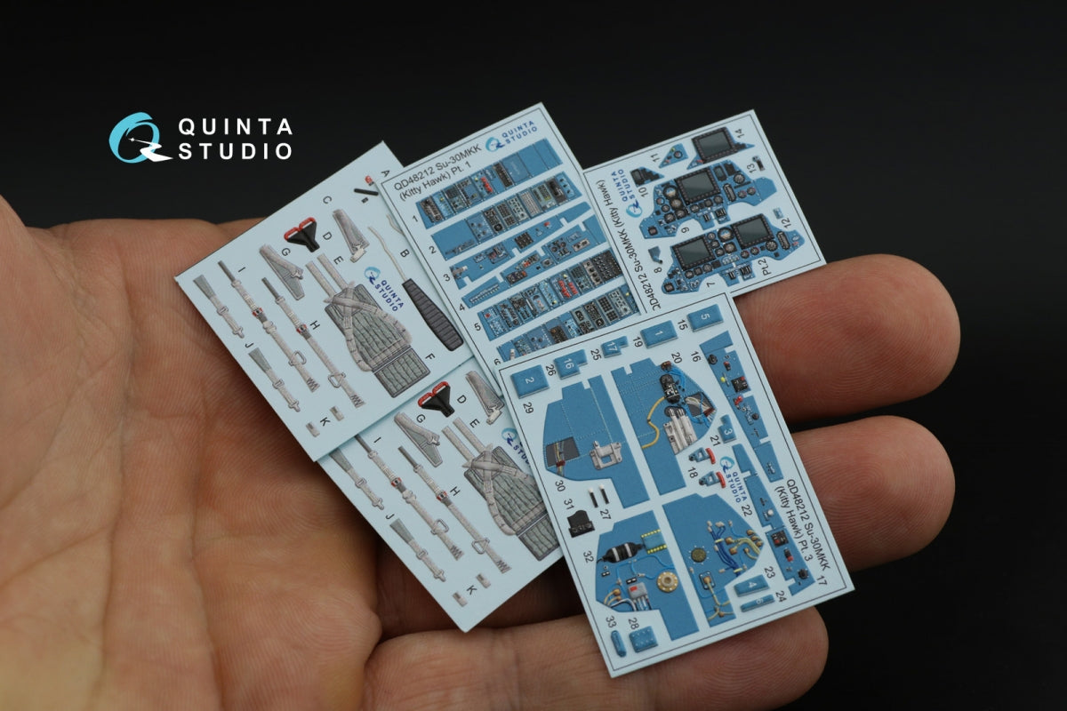 Quinta Studio QD48212 Su-30MKK 3D-Printed &amp;amp; coloured Interior on decal paper (KittyHawk) 1/48 – zdjęcie 5
