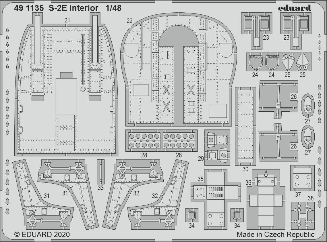 Eduard 491135 S-2E interior KINETIC MODEL 1/48 – zdjęcie 2