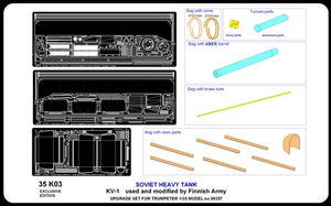 Aber 35K03 Soviet heavy tank KV-1 used and modified by Finnish army (1/35) – image 6