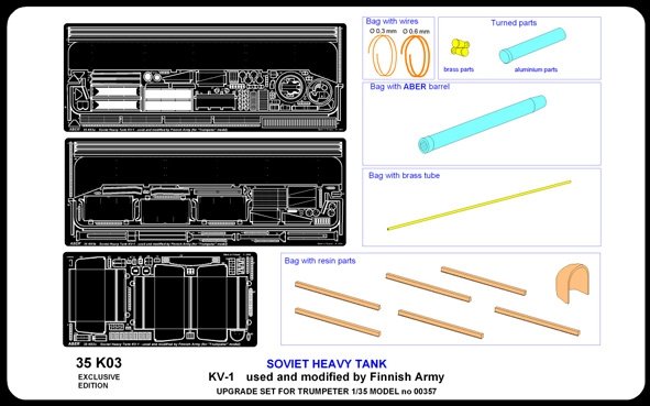 Aber 35K03 Soviet heavy tank KV-1 used and modified by Finnish army (1/35) – image 6