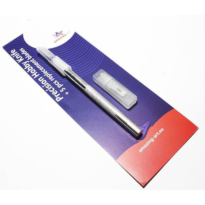 Couteau scalpel de modélisme Amazing Art 18581 + 5 lames