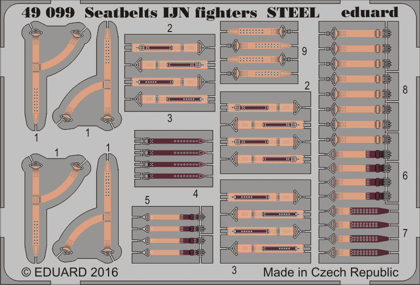 Eduard BIG49343 Seatbelts WWII Axis AF STEEL 1/48 – zdjęcie 4