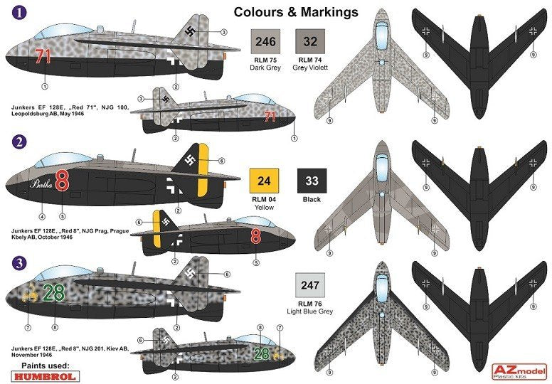 AZ Model AZ7623 Junkers EF 128E/N-1 w/naxos radar 1/72 – immagine 2