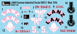 MiniArt 24005 GERMAN INDUSTRIAL TRACTOR D8511 MOD. 1936 1/24 – zdjęcie 2