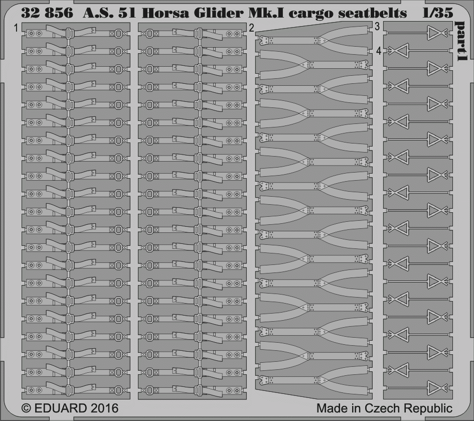 Eduard 32856 AS 51 Horsa Glider Mk. And cargo seatbelts 1/35 BRONCO