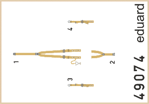 Ceintures de sécurité Eduard 49074 Spitfire Mk. VIII SUPERFABRIC 1/48 EDUARD, HASEGAWA