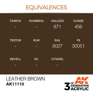 AK Interactive AK11110 LEATHER BROWN – STANDARD 17ml – image 3