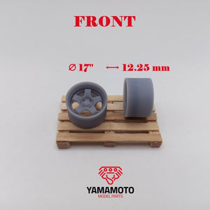 Yamamoto Model Parts YMPRIM5 Work Meister S1 2P 17&amp;quot; 4 Nuts 1/24 – zdjęcie 2