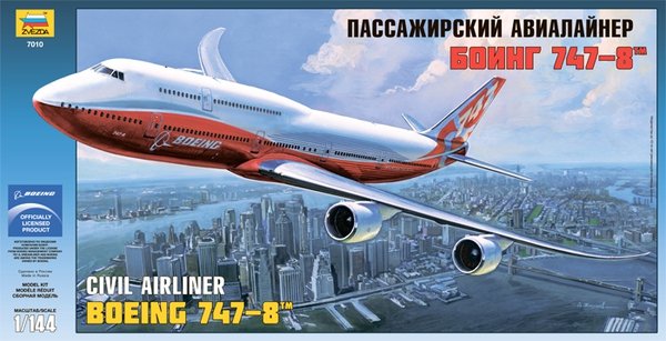 Zvezda 7010 Boeing 747-8 1/144