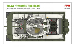 Rye Field Model 5042 M4A3 76W HVSS Sherman With full interior 1/35 – immagine 5