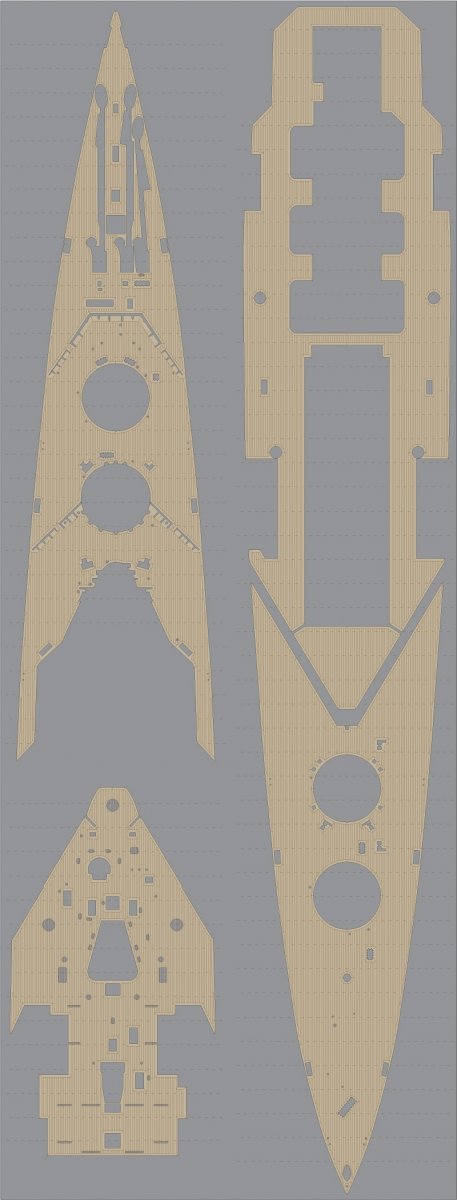 Pontos 35020WD1 HMS Hood Wooden Deck set Type 1 1/350