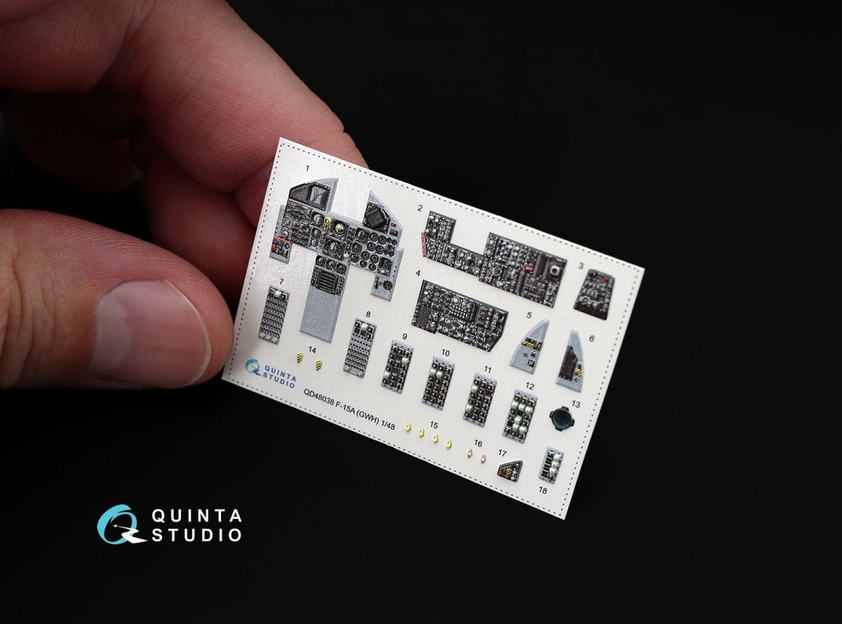 Quinta Studio QD48038 F-15A 3D-Printed &amp;amp; coloured Interior on decal paper (for GWH kit) 1/48 – zdjęcie 7