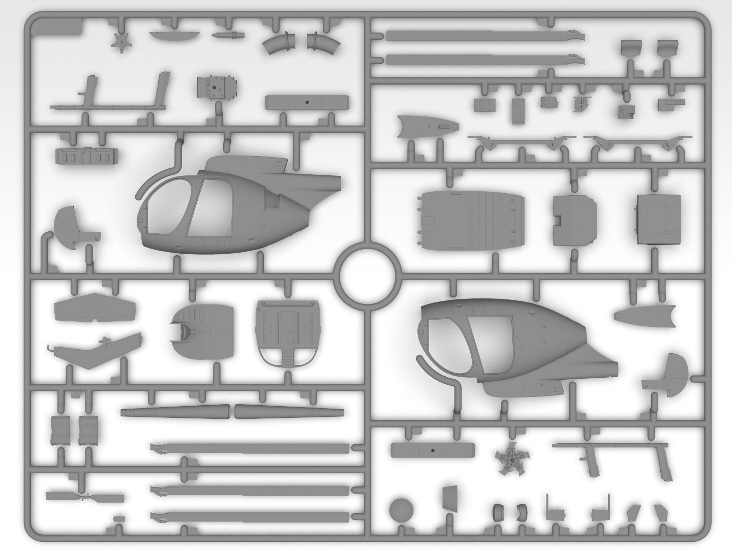 ICM 48369 MH-6J Little Bird, US Special Forces Helicopter (100% new molds) 1/48 – image 2