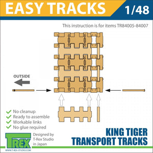 T-Rex Studio TR84005 King Tiger Transport Tracks Pattern 1 1/48 – zdjęcie 5