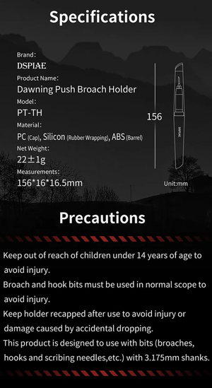 DSPIAE PT-TH Dawning Cutting Bits Holder / Uchwyt na końcówki do cięcia – zdjęcie 5