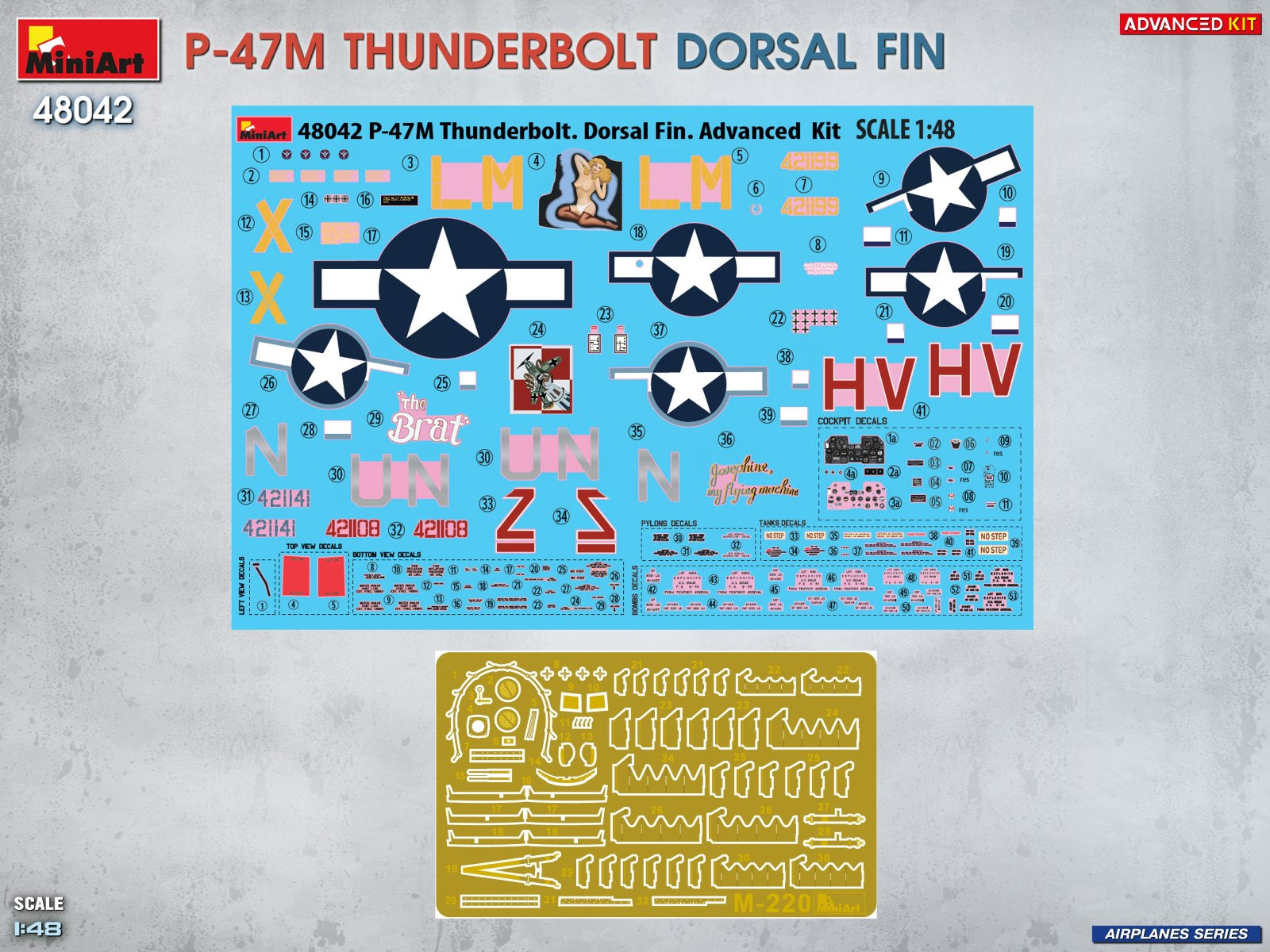 MiniArt 48042 P-47M Thunderbolt Dorsal Fin Advanced Kit 1/48 – zdjęcie 12
