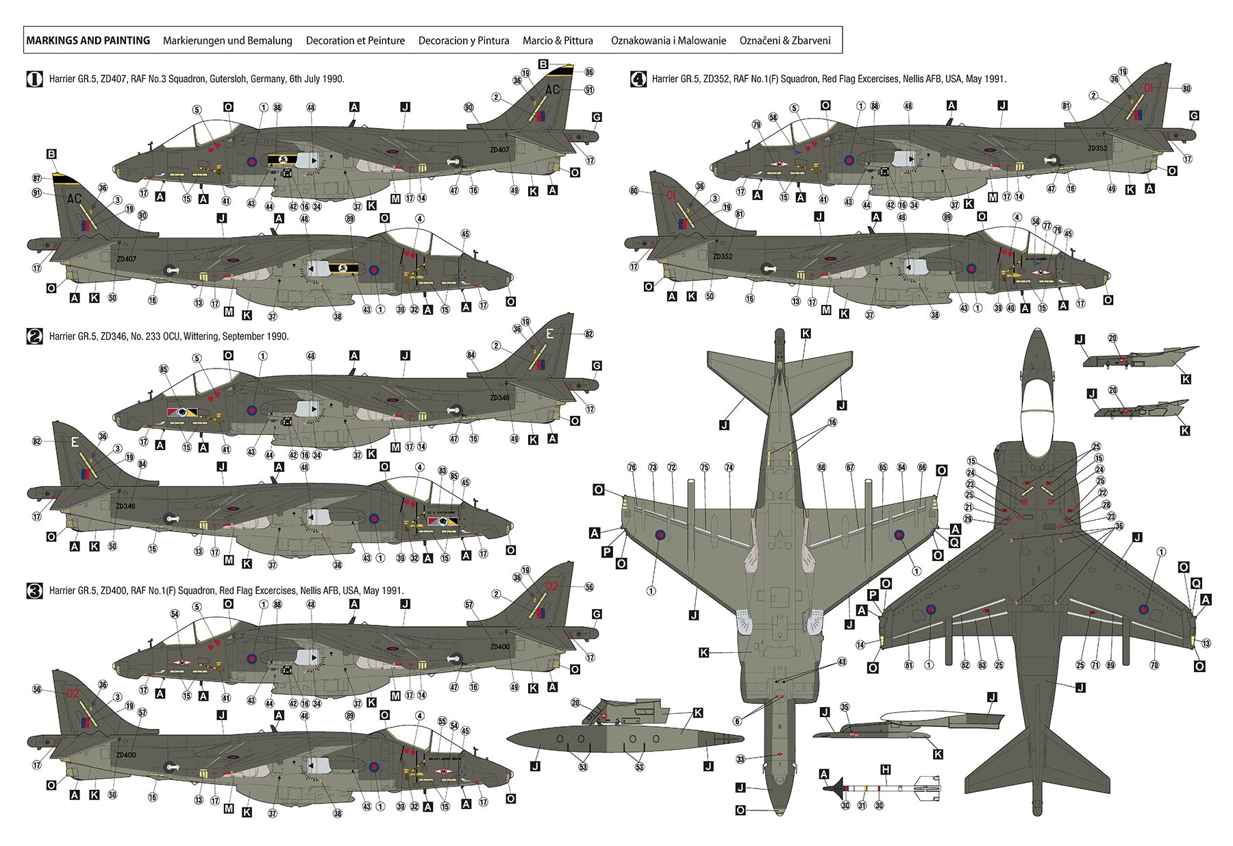 Hobby 2000 48049 Harrier GR.5 1/48 – obrázek 2