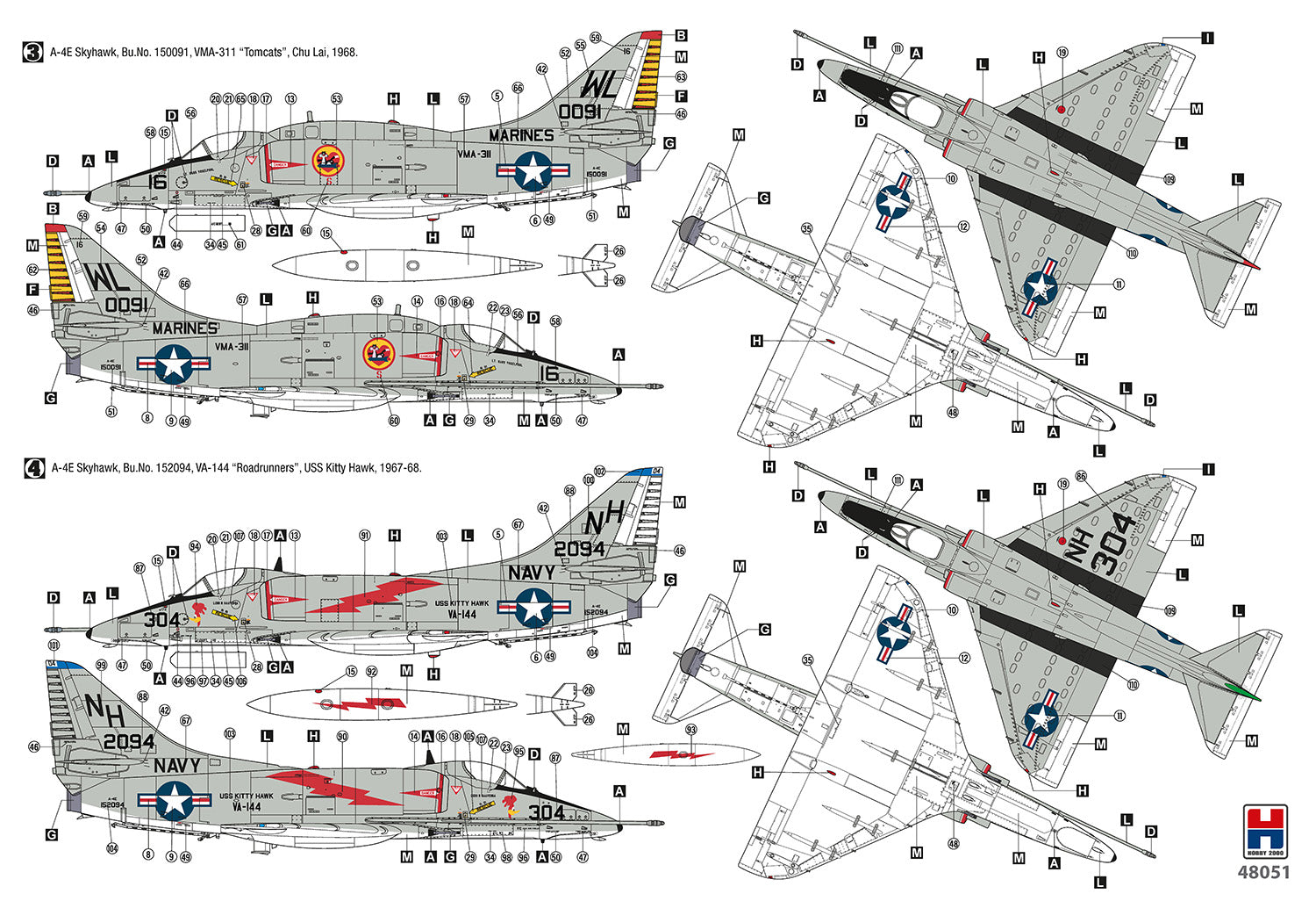 Hobby 2000 48051 Douglas A-4E/F Skyhawk 1/48 – obrázek 3