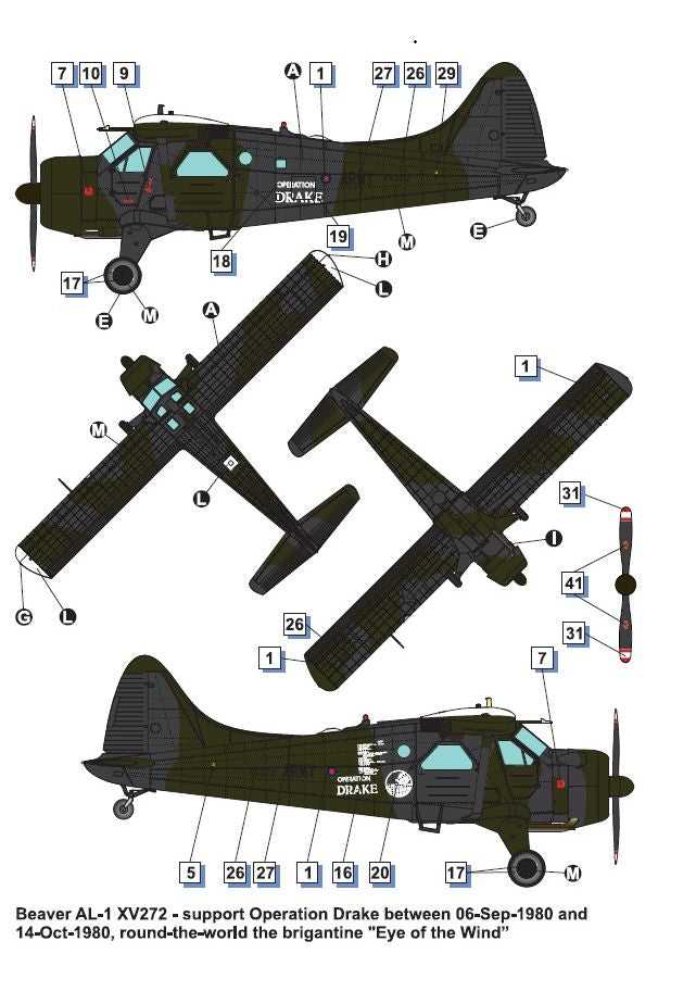Dora Wings 48062 Beaver AL.1 (DHC-2) Army Liaison Aircraft 1/48 – obrázek 4