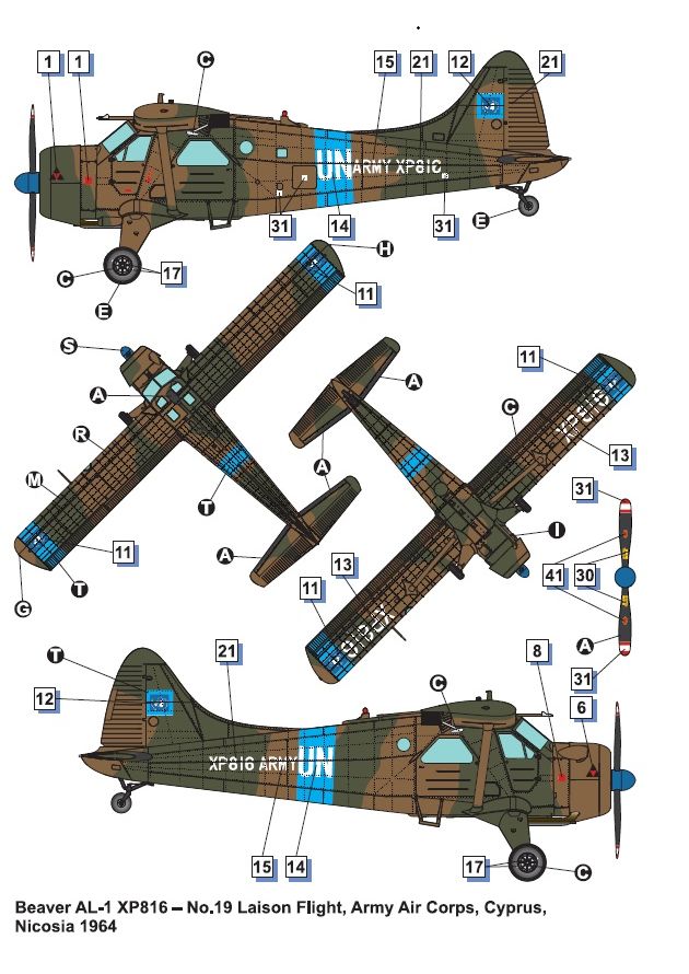 Dora Wings 48062 Beaver AL.1 (DHC-2) Army Liaison Aircraft 1/48 – obrázek 5