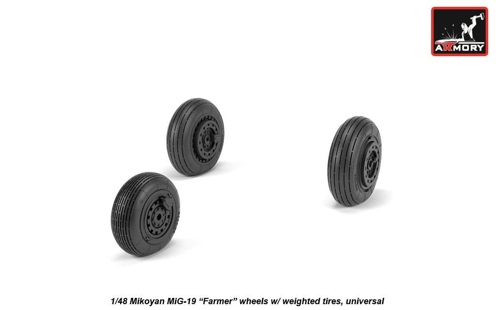 Armory Models AW48030 Mikoyan MiG-19 Farmer wheels w/ weighted tires 1/48 – zdjęcie 3