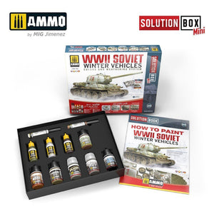 AMMO of Mig Jimenez 7903 SOLUTION BOX MINI (20) - How to paint WWII Soviet Winter Vehicles – zdjęcie 2