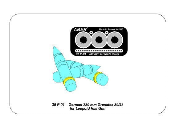 Aber 35P-01 German 280mm Grenates 39/42 for Leopold Rail Gun – image 5