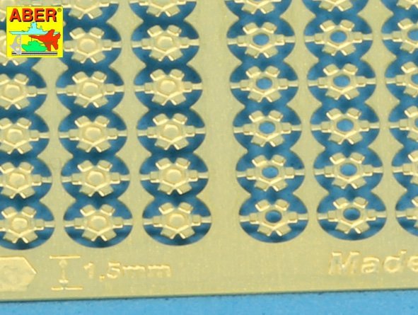Aber R-40 Hexagonal bolts and nuts 1.5mm useful for (1/16) – image 3