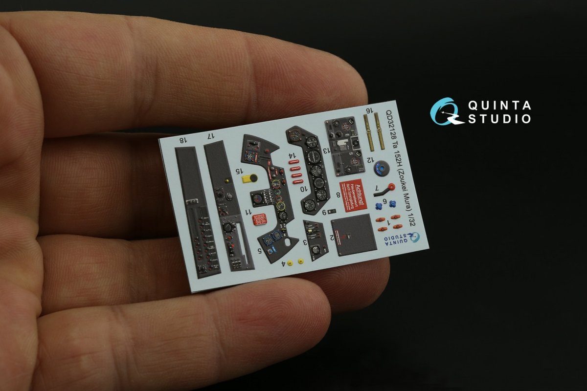 Quinta Studio QD32128 Ta 152H 3D-Printed &amp;amp; coloured Interior on decal paper (Zoukei-Mura) 1/32 – zdjęcie 4