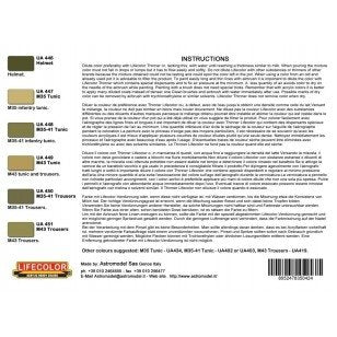 Lifecolor CS42 Acrylic paint set Russian uniforms 6x22ml – immagine 2