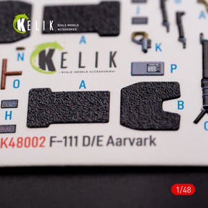 KELIK K48002 F-111 A/E Aardvark interior 3D decals for HobbyBoss kit 1/48 – zdjęcie 4