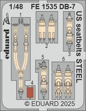 Eduard FE1535 DB-7 Boston III US seatbelts STEELI HONG KONG MODELS 1/48