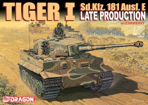 Dragon 7203 Sd.Kfz. 181 TIGER-I LATE PROD.w/ZIMMIRET 1/72
