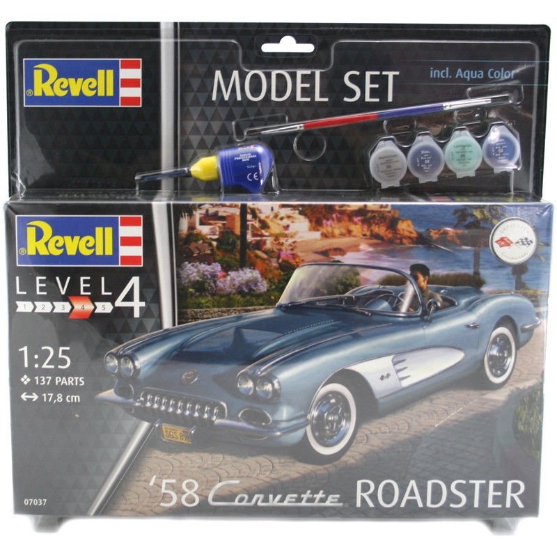 Revell 67037 58 Corvette Roadster Model Set 1/25 – zdjęcie 2