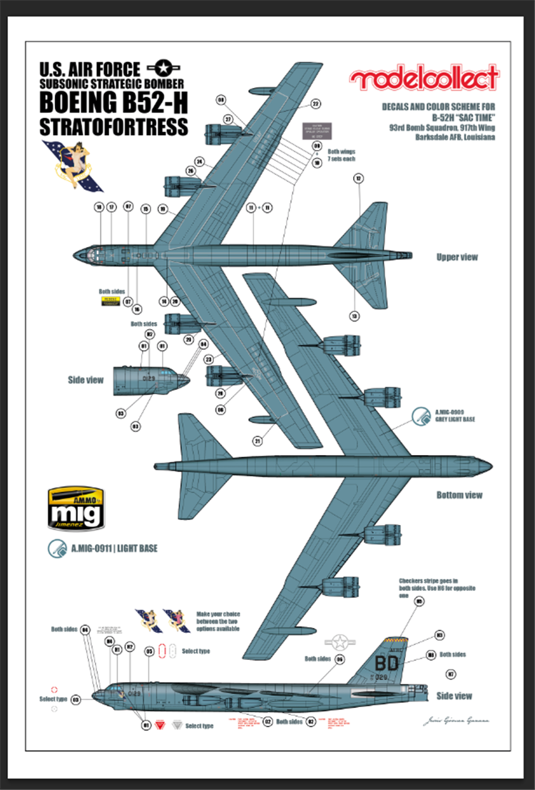 Modelcollect UA72200 B-52H U.S. Stratofortress strategic Bomber 1/72 – zdjęcie 22