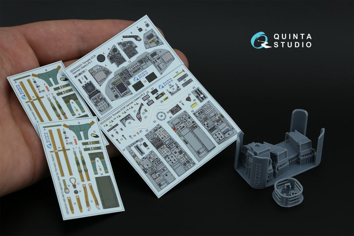 Quinta Studio QD+32231 Tornado ECR German 3D-Printed &amp;amp; coloured Interior on decal paper (Italeri) (with 3D-printed resin parts) 1/32 – zdjęcie 2