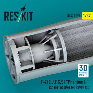 RESKIT RSU32-0195 F-4 (E, J, F, G, S) &amp;quot;Phantom II&amp;quot; exhaust nozzles for Revell kit (3D Printed) 1/32 – zdjęcie 3