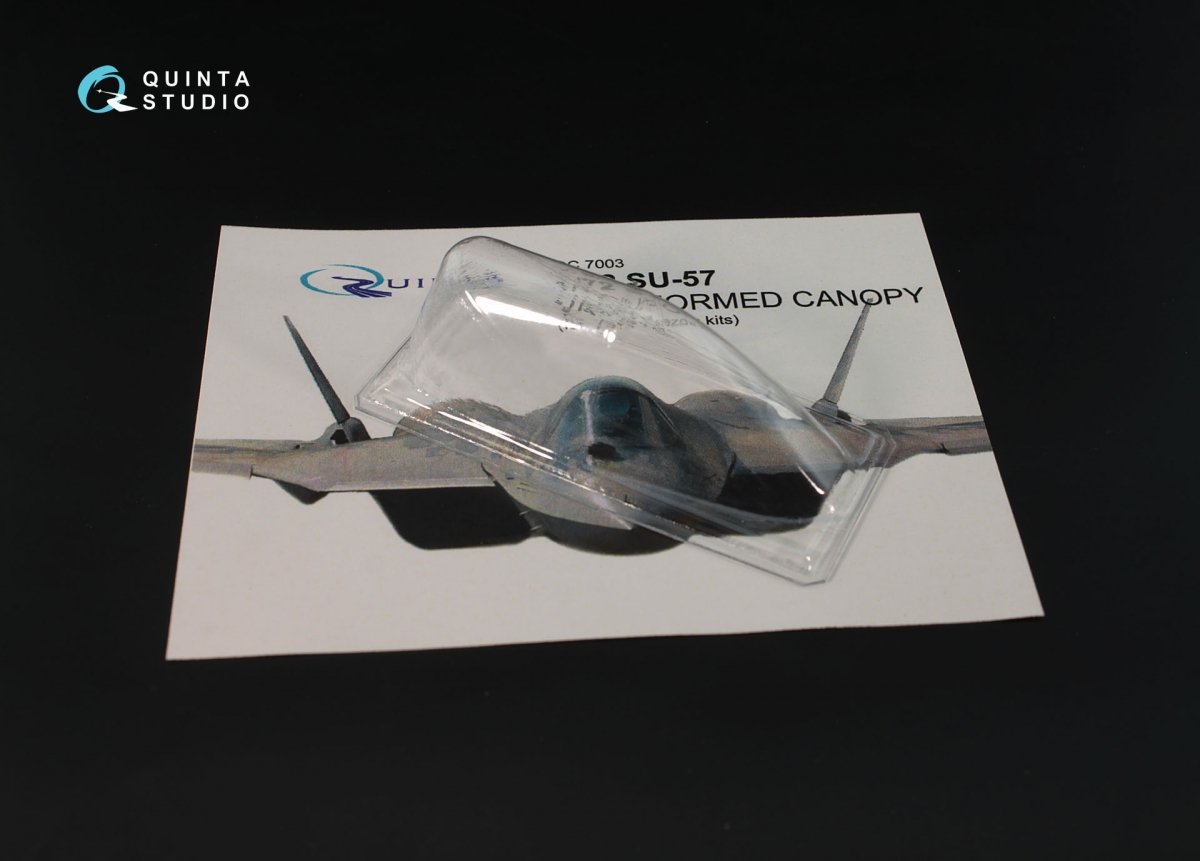 Quinta Studio QC72003 SU-57 vacuformed clear canopy 2 pcs (for 7319 Zvezda kits) 1/72 – zdjęcie 3